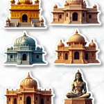 Temples & Holy Sites - Sticker Sheet v4